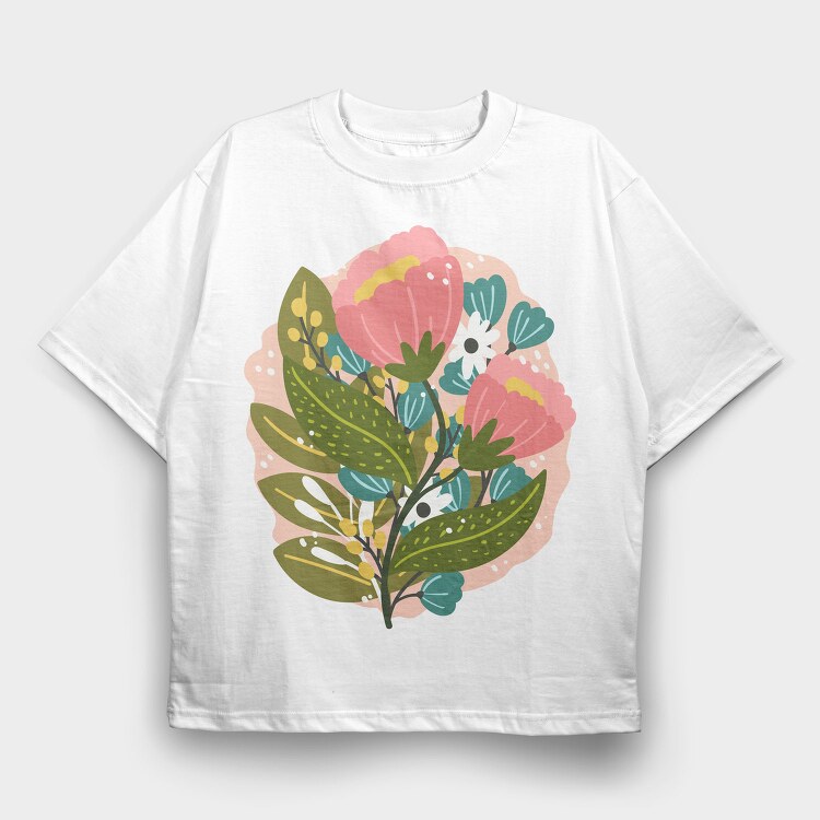 Bouquet of Flowers 2, Tricou Oversize Barbati (Unisex)