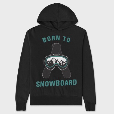 Born to Snowboard, Hanorac Oversize Barbati (Unisex)