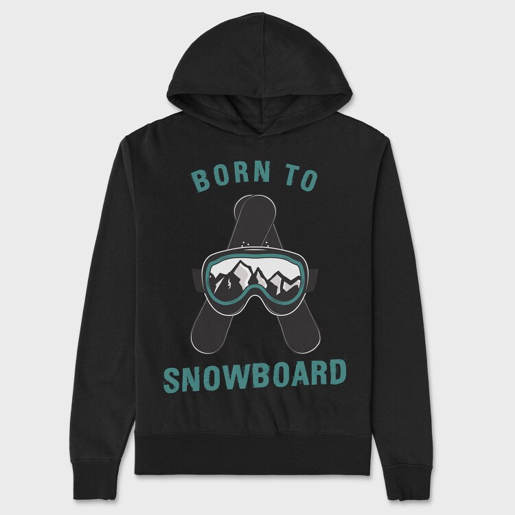 Born to Snowboard, Hanorac Oversize Barbati (Unisex)