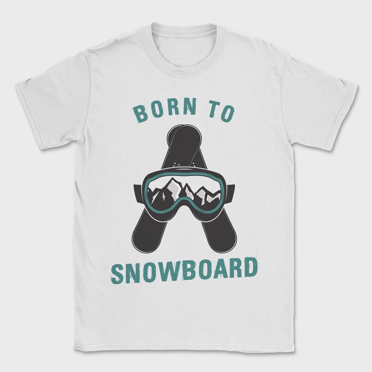 Born to Snowboard, Tricou Barbati (Unisex)
