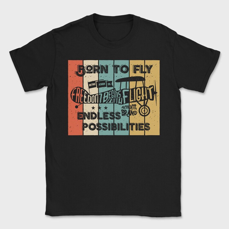 Born to Fly, Tricou Barbati (Unisex)