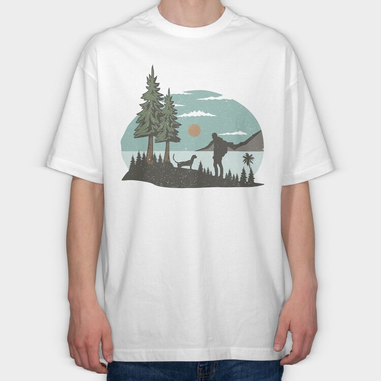 Retro Nature Outdoor 22, Tricou Oversize Barbati (Unisex)