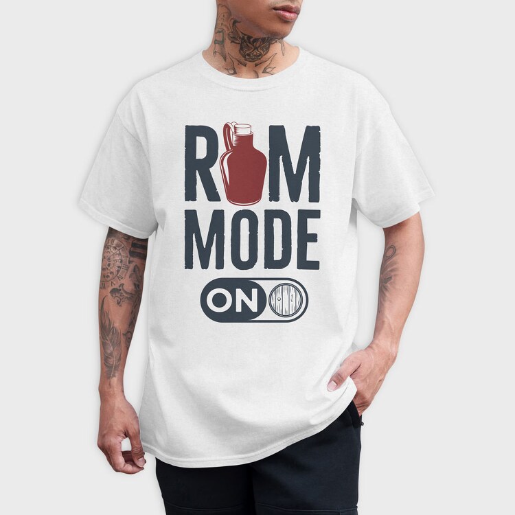 Rum Mode On, Tricou Barbati (Unisex)