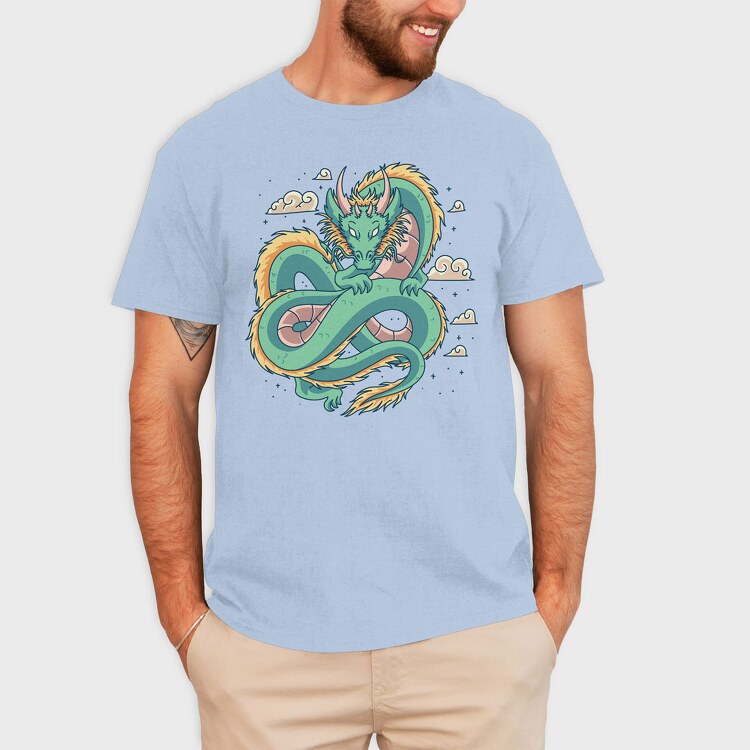Vintage Dragon, Tricou Barbati (Unisex)