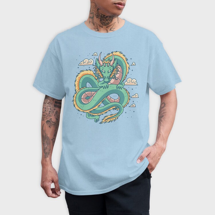Vintage Dragon, Tricou Barbati (Unisex)