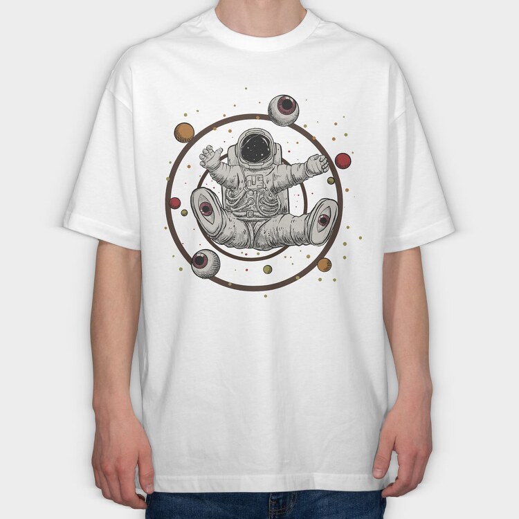 Abstract Astronaut, Tricou Oversize Barbati (Unisex)
