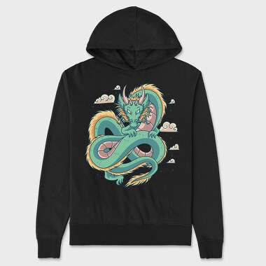 Vintage Dragon, Hanorac Oversize Barbati (Unisex)