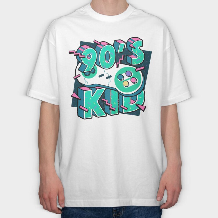 90 Kid, Tricou Oversize Barbati (Unisex)