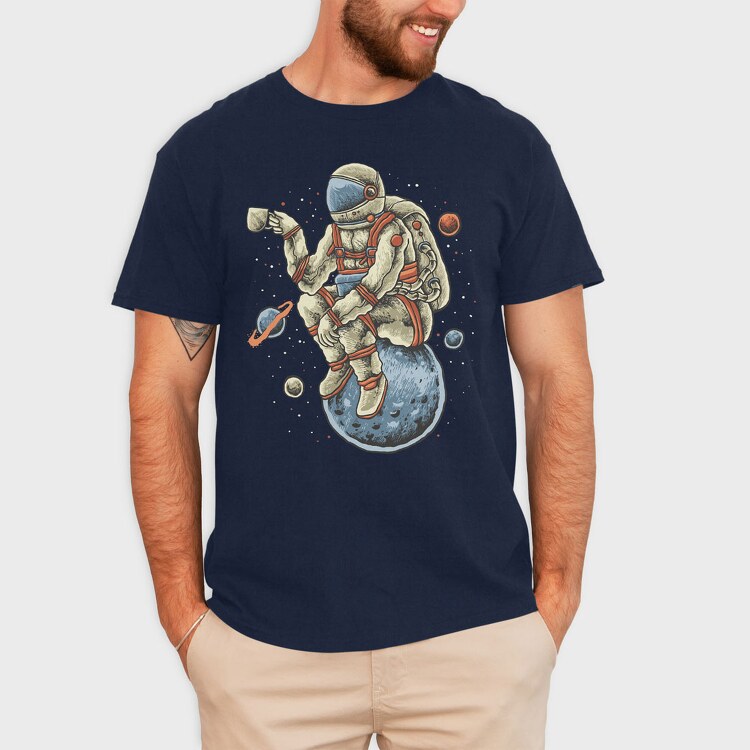 Coffee Astronaut, Tricou Barbati (Unisex)