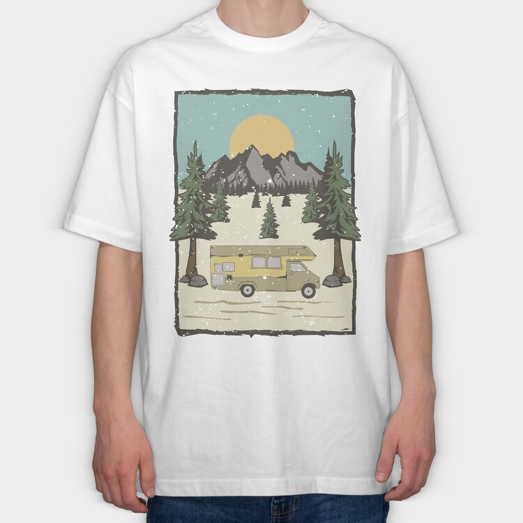 Retro Nature Outdoor 30, Tricou Oversize Barbati (Unisex)