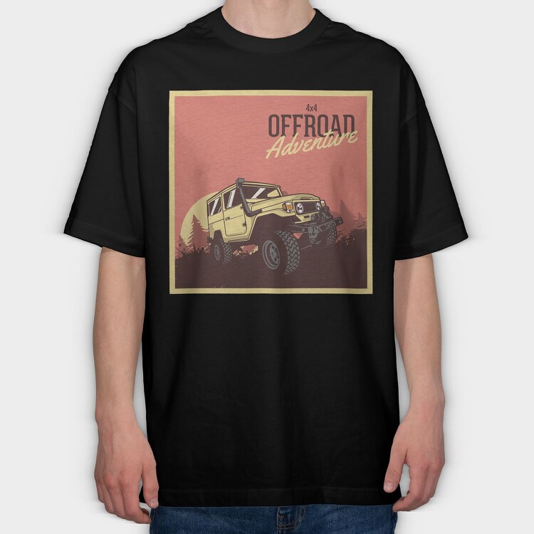4X4 Offroad Adventure, Tricou Oversize Barbati (Unisex)