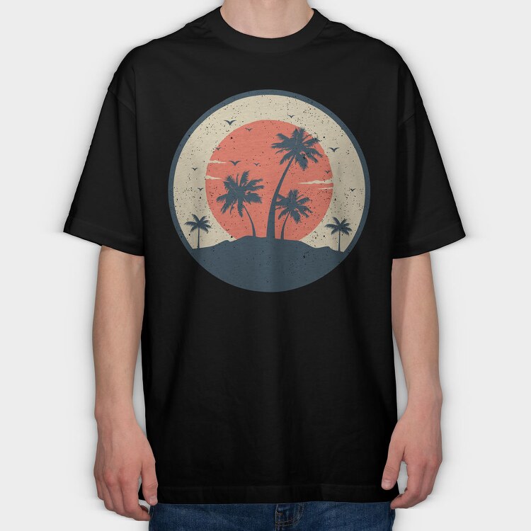 Retro Nature Outdoor 2, Tricou Oversize Barbati (Unisex)