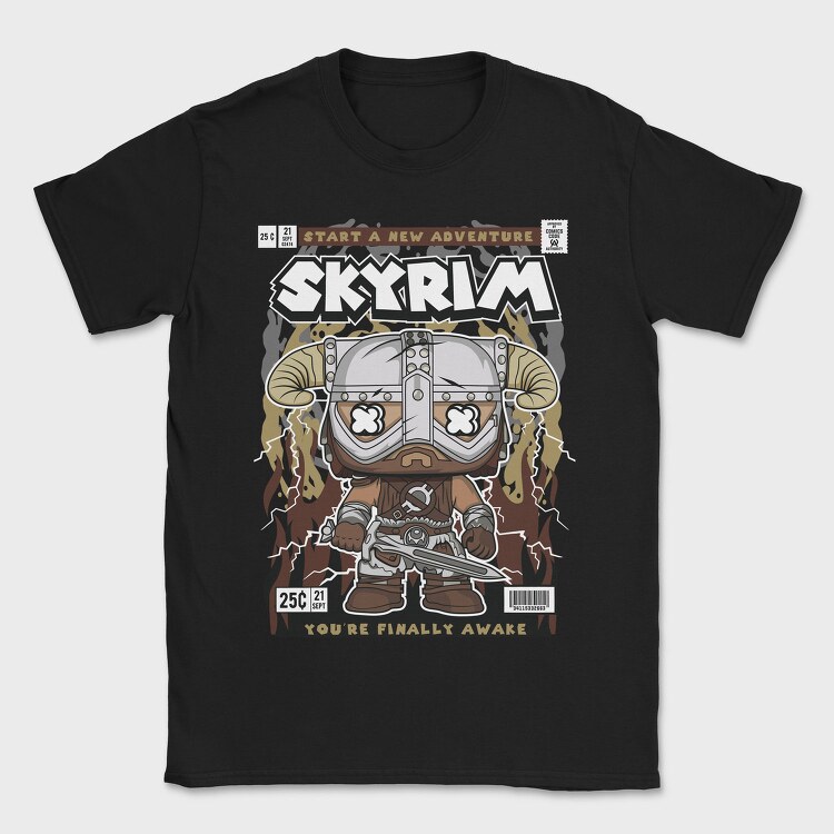 Skyrim, Tricou Barbati (Unisex)