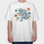 Astronaut Painting, Tricou Oversize Barbati (Unisex)