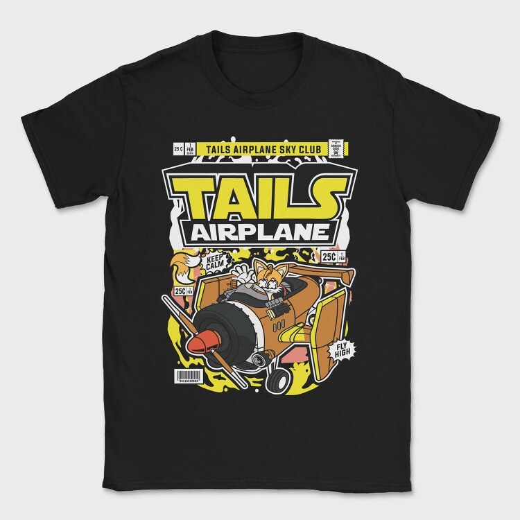 Sonic Tails Airplane, Tricou Barbati (Unisex)
