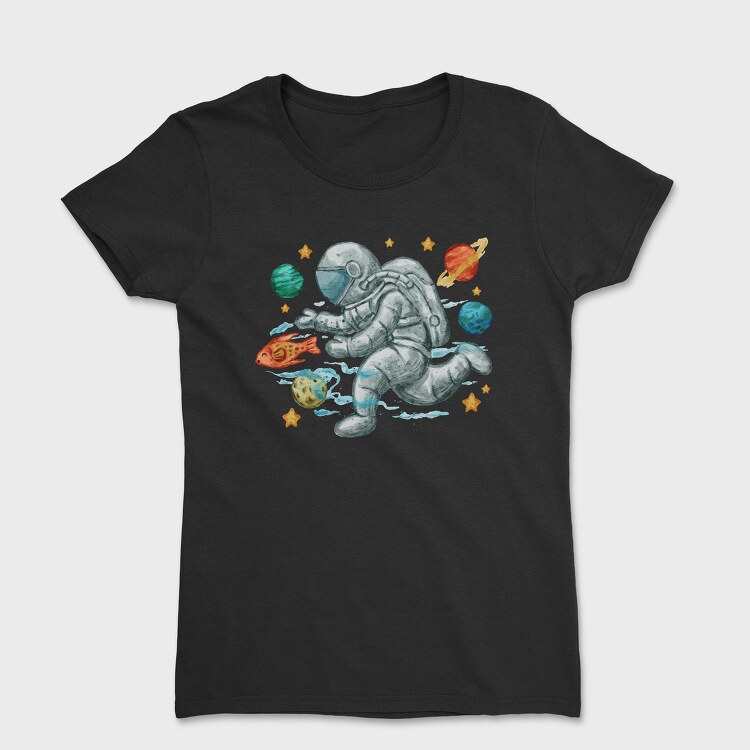 Astronaut Painting, Tricou Femei