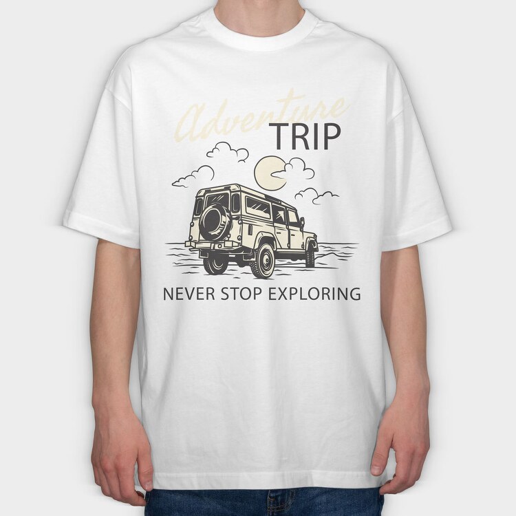 Adventure Trip, Tricou Oversize Barbati (Unisex)