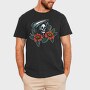 Skull and Flowers Texture Illustrations, Tricou Barbati (Unisex)