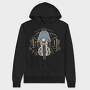 Biker Skeleton Cactus, Hanorac Oversize Barbati (Unisex)