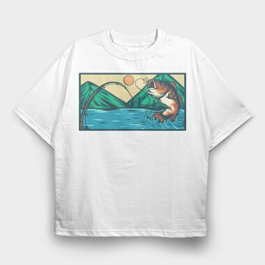 Bass Fishing 6, Tricou Oversize Barbati (Unisex)