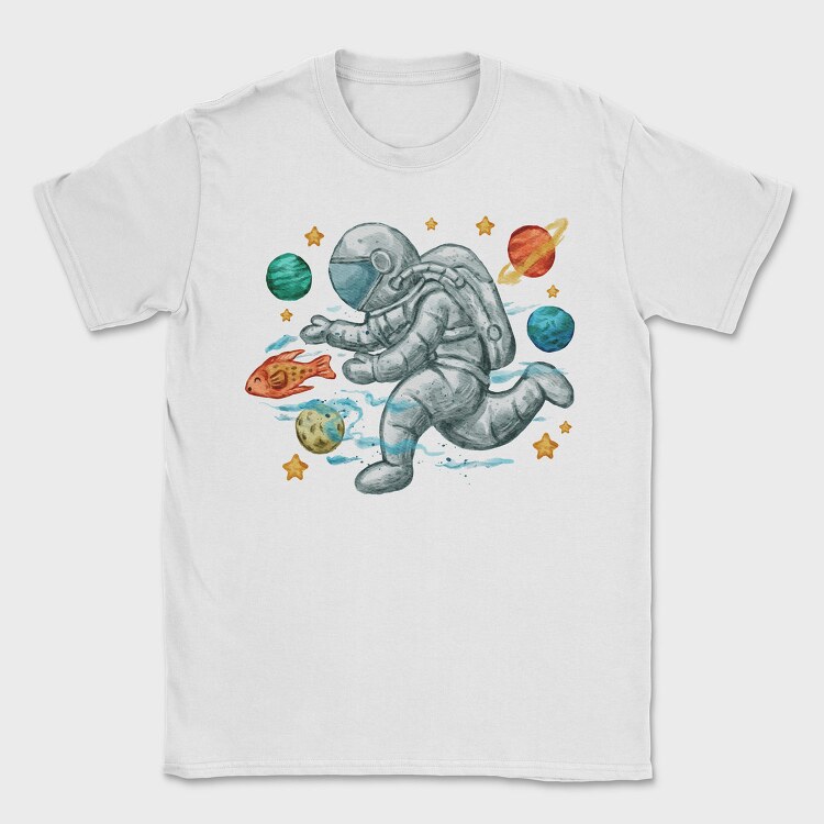 Astronaut Painting, Tricou Barbati (Unisex)