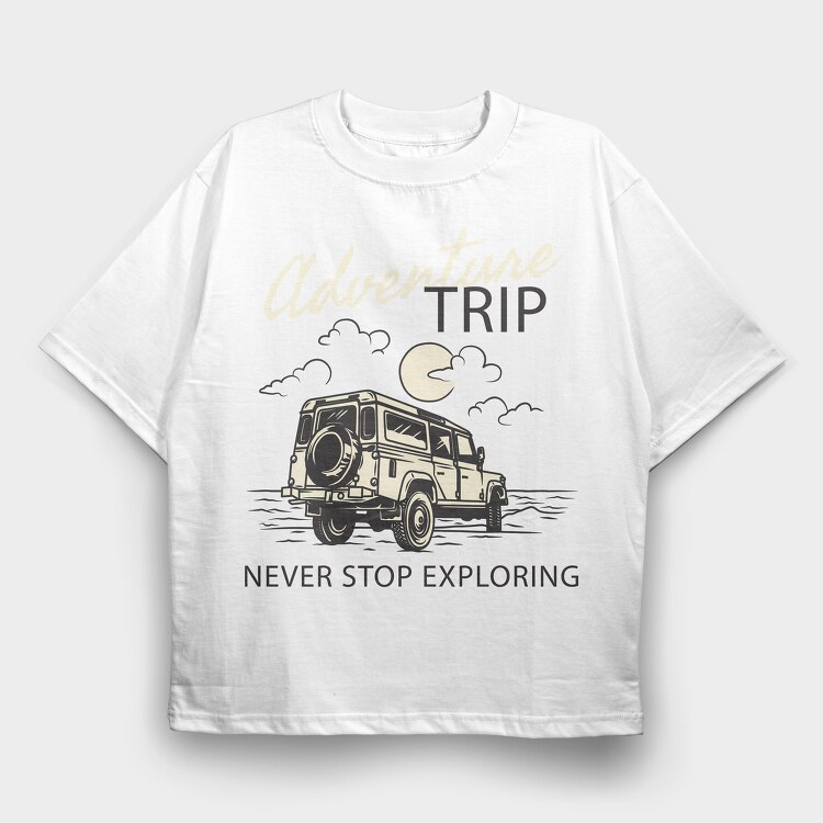 Adventure Trip, Tricou Oversize Barbati (Unisex)