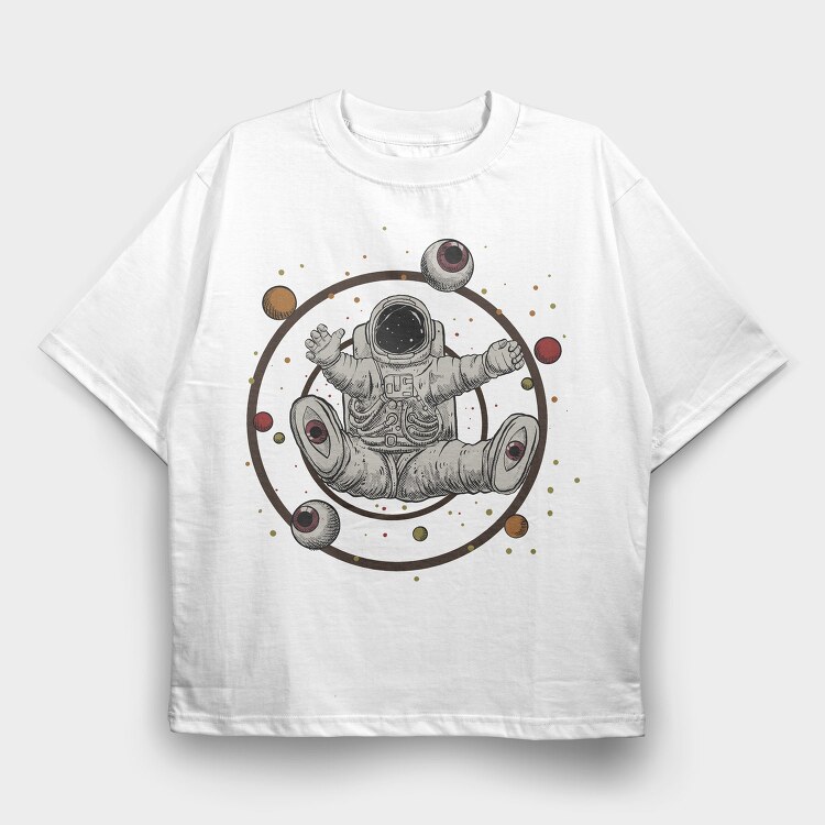 Abstract Astronaut, Tricou Oversize Barbati (Unisex)