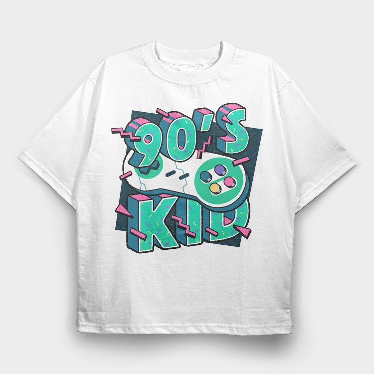 90 Kid, Tricou Oversize Barbati (Unisex)