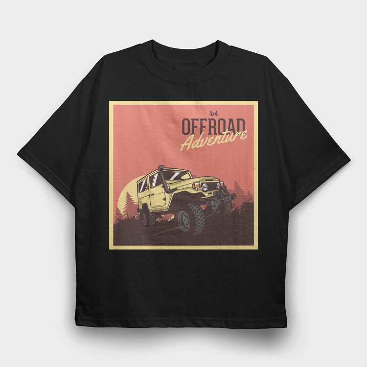 4X4 Offroad Adventure, Tricou Oversize Barbati (Unisex)