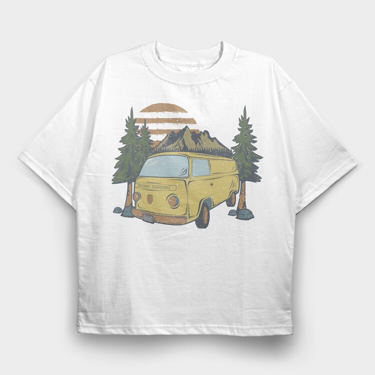 Retro Nature Outdoor 7, Tricou Oversize Barbati (Unisex)