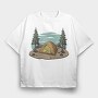 Retro Nature Outdoor 5, Tricou Oversize Barbati (Unisex)