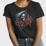 Skull and Flowers Texture Illustrations, Tricou Femei