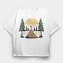 Retro Nature Outdoor 20, Tricou Oversize Barbati (Unisex)