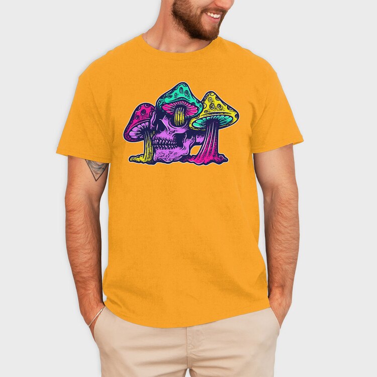 Skull and Smurf Rough Texture Illustrations, Tricou Barbati (Unisex)