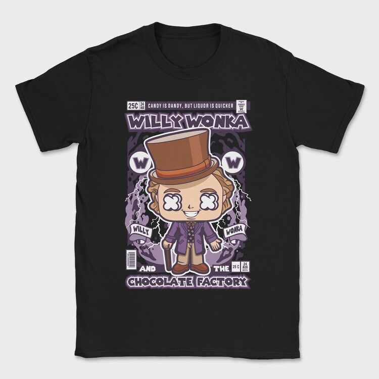 Willy Wonka And The Chocolate Factory, Tricou Barbati (Unisex)