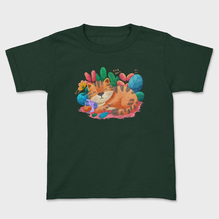 Watercolor Cat, Tricou Copii