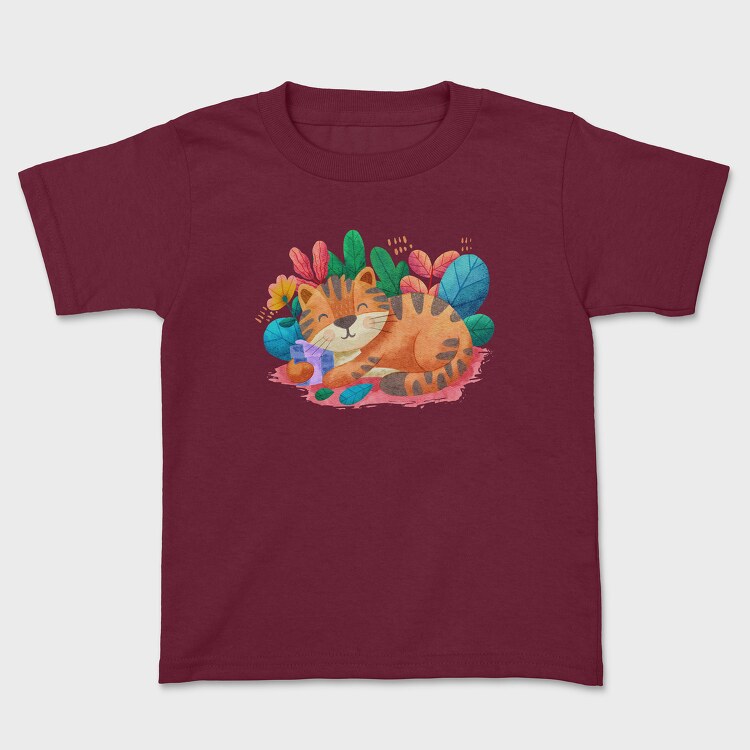 Watercolor Cat, Tricou Copii