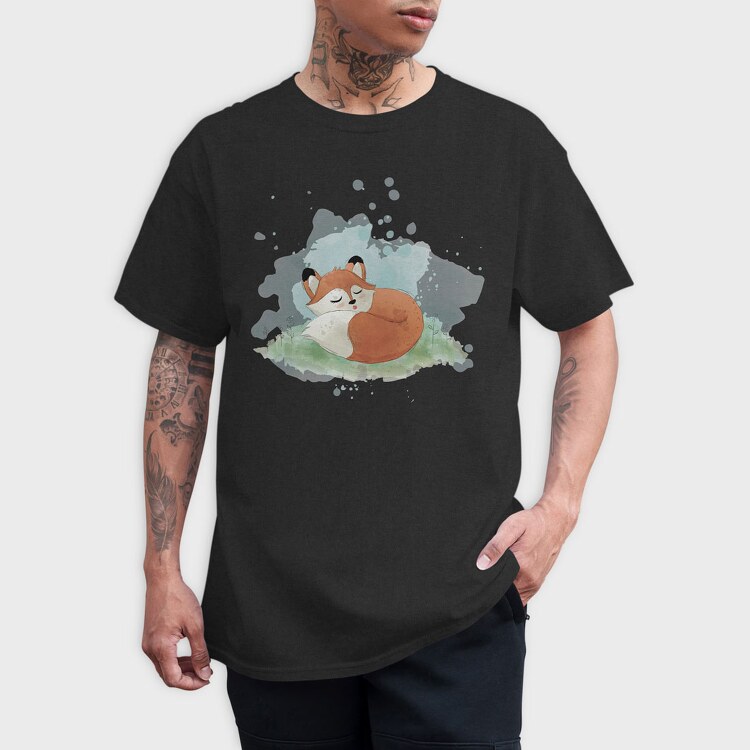 Watercolor Fox, Tricou Barbati (Unisex)