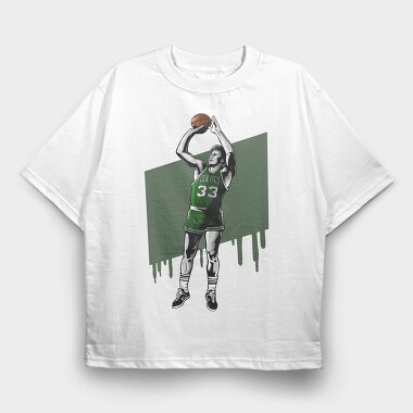 LARRY BIRD, Tricou Oversize Barbati (Unisex)