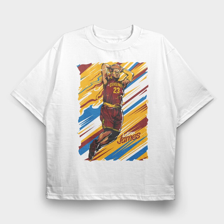 LEBRON J Dunk, Tricou Oversize Barbati (Unisex)