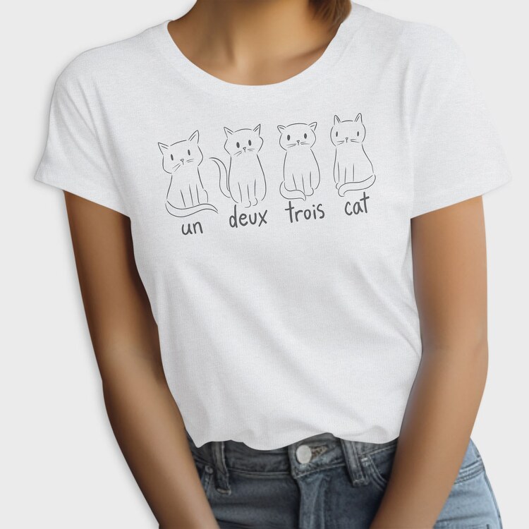 Cat French Quote, Tricou Femei