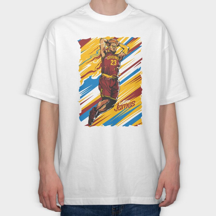 LEBRON J Dunk, Tricou Oversize Barbati (Unisex)