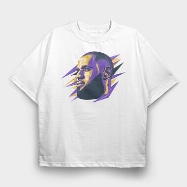 LEBRON JAMES Head Art, Tricou Oversize Barbati (Unisex)