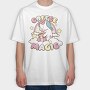 Coffee Magic Unicorn, Tricou Oversize Barbati (Unisex)