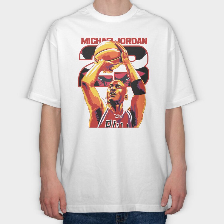 M JORDAN Art2, Tricou Oversize Barbati (Unisex)