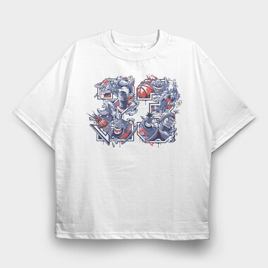 MJ Space Jam, Tricou Oversize Barbati (Unisex)