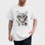 Cat Galsses Draw, Tricou Barbati (Unisex)