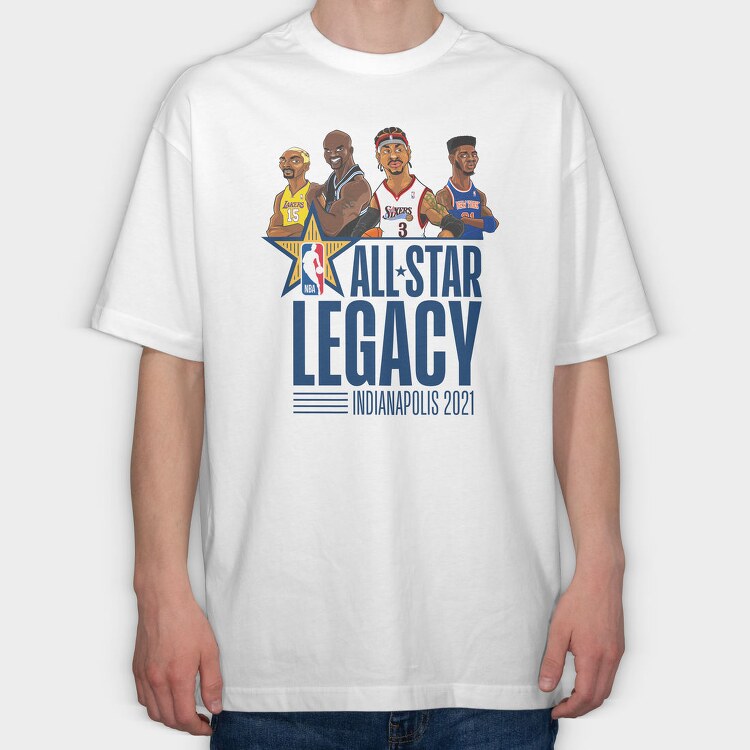 NBA ALL STAR LEGACY, Tricou Oversize Barbati (Unisex)