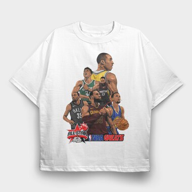 NBA SUPERSTARS, Tricou Oversize Barbati (Unisex)