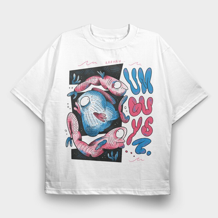 Ocean Creatures 11, Tricou Oversize Barbati (Unisex)